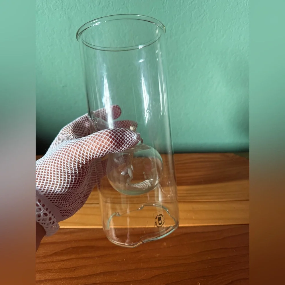 Wolfard Glassblowing Co Hand Blown Oil Lamp 9”